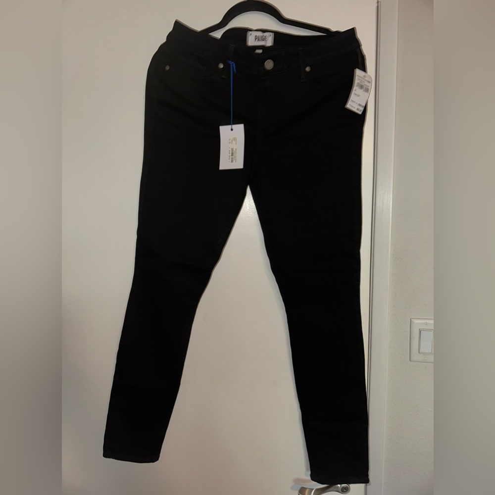 Paige black stretch jeans